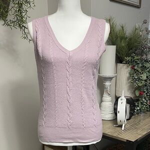 Milano Soft Purple Knit Top Sz M